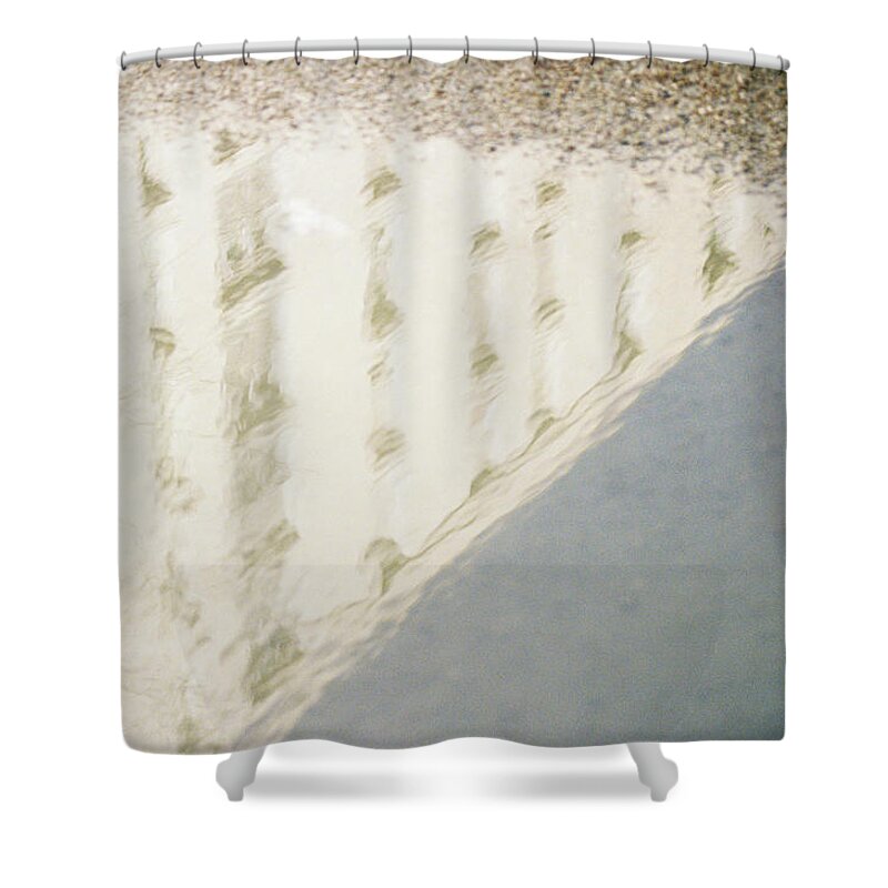 Water Shower Curtain featuring the photograph Building reflection by Barthelemy De Mazenod