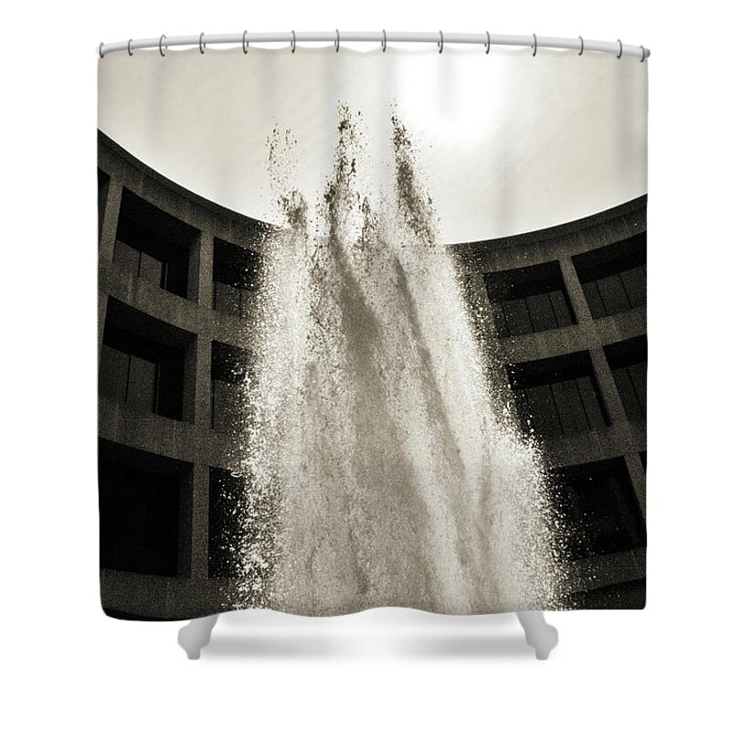 Fountain Shower Curtain featuring the photograph Burst by Addison Likins