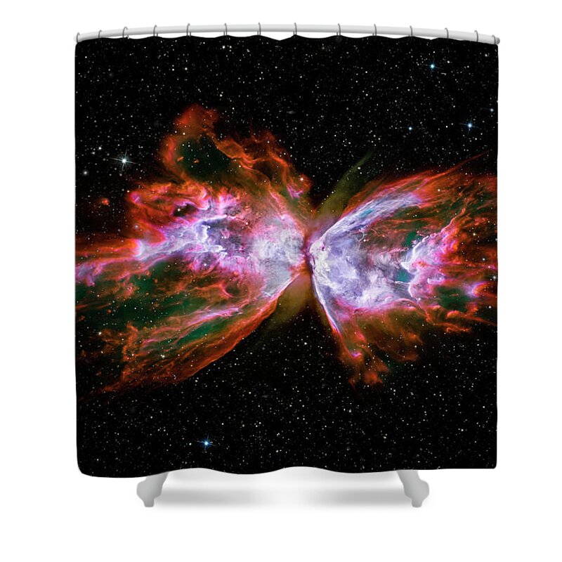 3scape Shower Curtain featuring the photograph Butterfly Nebula NGC6302 by Adam Romanowicz
