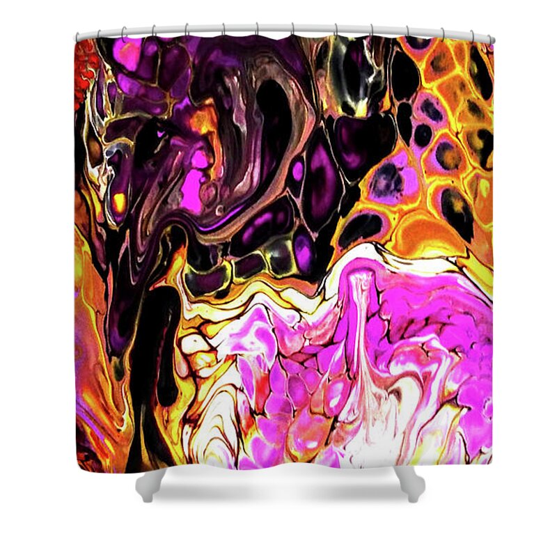 Wing Shower Curtain featuring the painting Butterfly Wing by Anna Adams