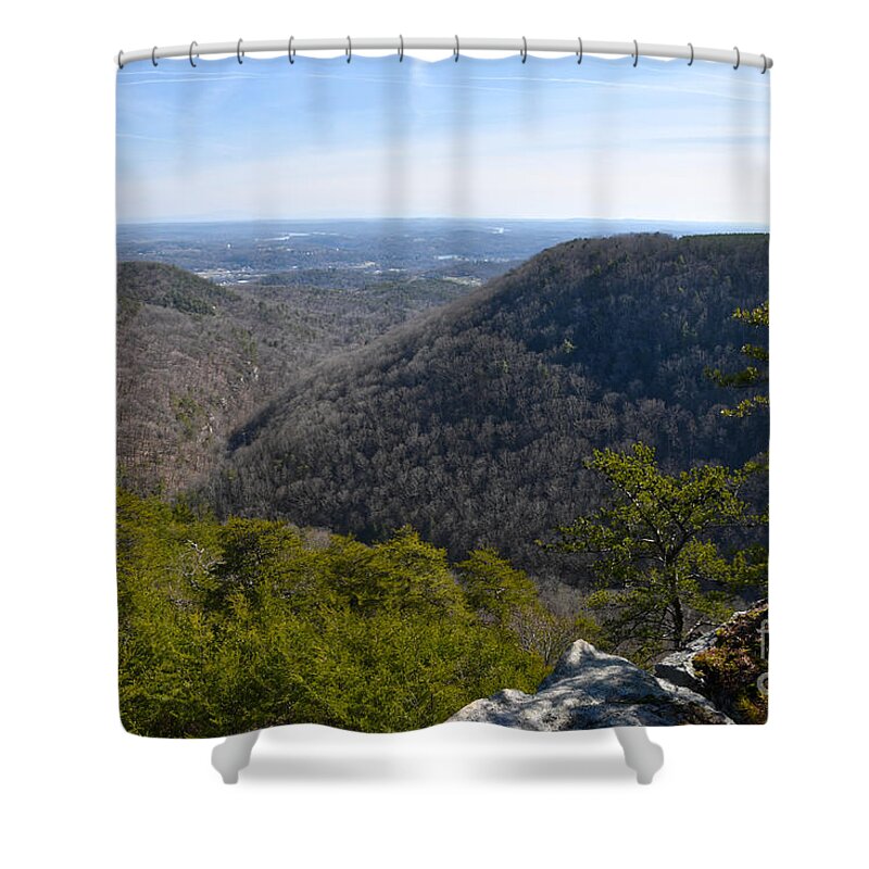 Cumberland Plateau Shower Curtain featuring the photograph Buzzard Point Overlook 1 by Phil Perkins