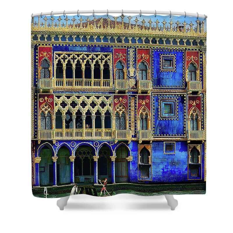 Painting Shower Curtain featuring the digital art Ca d'Oro Venice by Lutz Roland Lehn