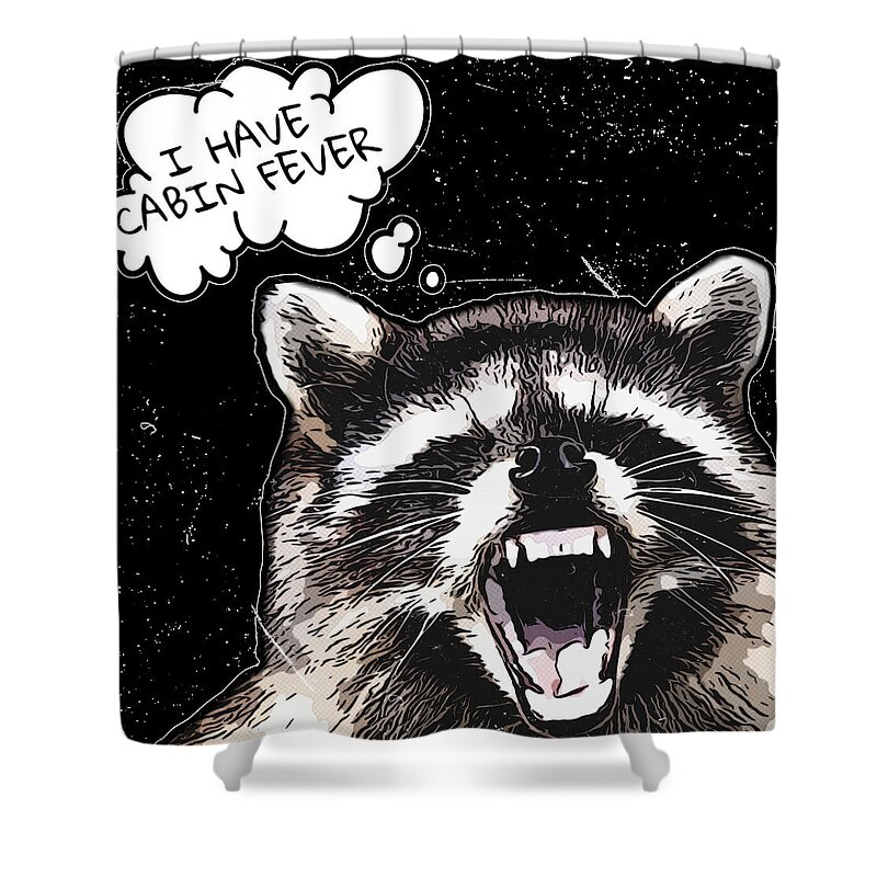 Cabin Fever Shower Curtain featuring the digital art Cabin Fever by Christina Rick