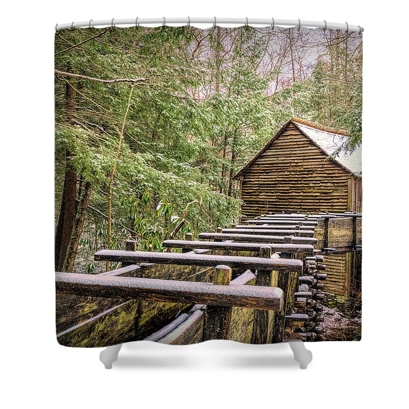 Cades Cove Shower Curtain featuring the photograph Cable Mill Great Smoky Mountains National Park III by Douglas Wielfaert