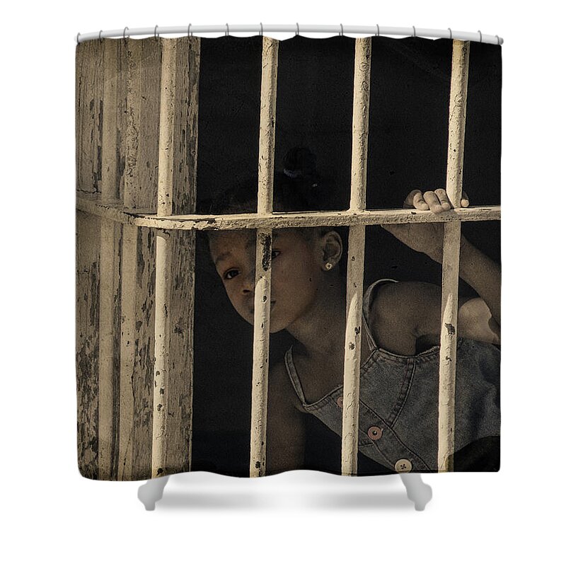Cuba Shower Curtain featuring the photograph Caged by M Kathleen Warren