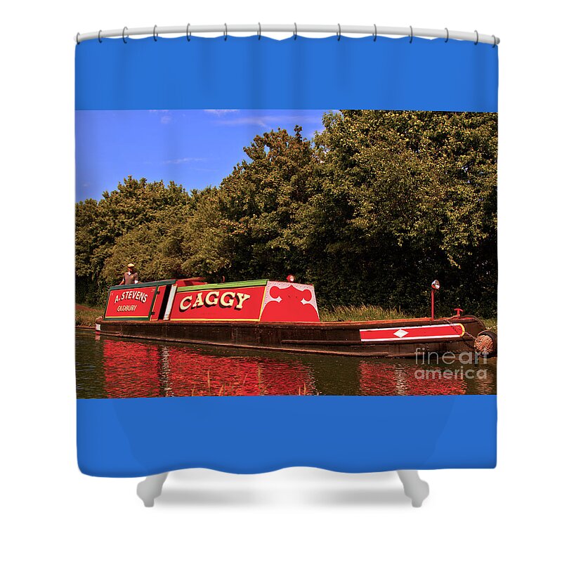 Work Shower Curtain featuring the photograph Caggy at Factory Locks by Stephen Melia