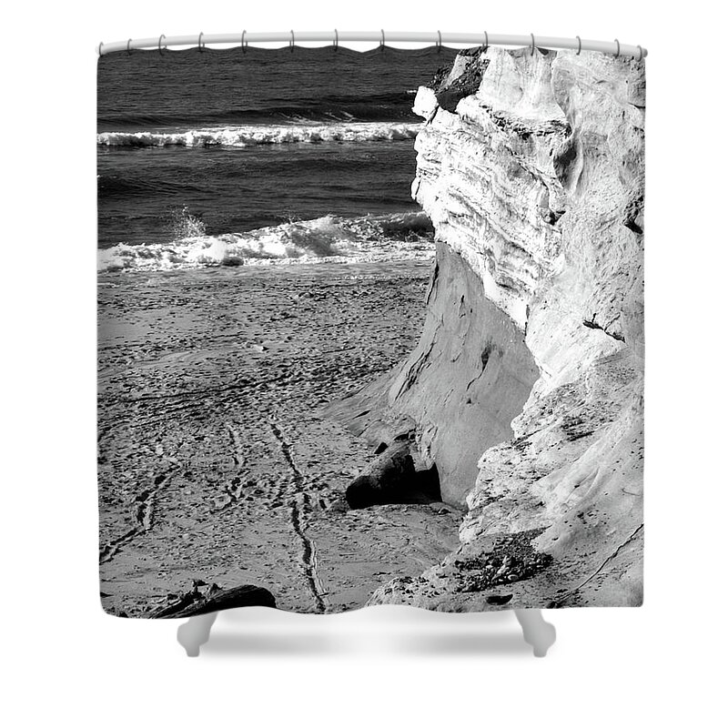 California Shower Curtain featuring the photograph California Cliffs by Kimberly Blom-Roemer