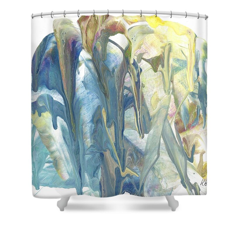 Flowers Shower Curtain featuring the painting Calla Lilies by Katy Bishop