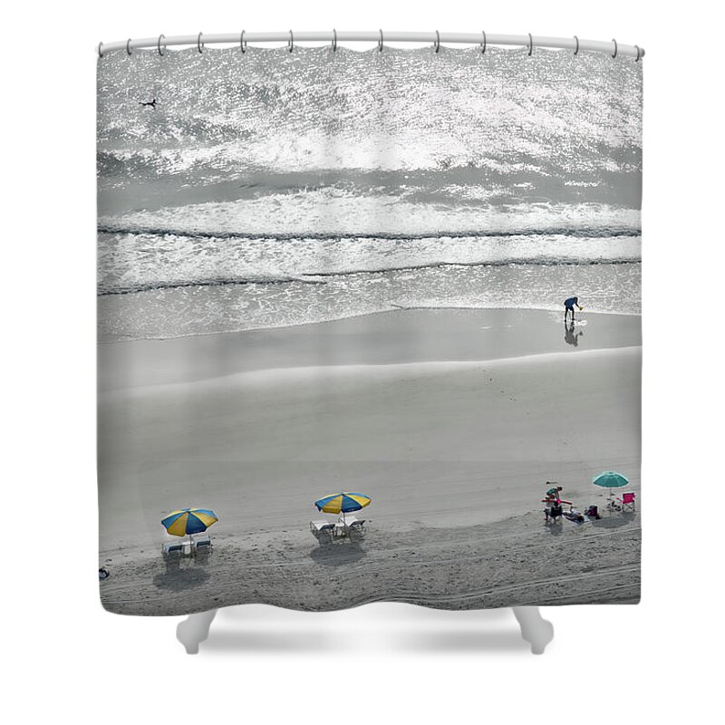 Waves Shower Curtain featuring the photograph Calm Beach by Kevin Duke