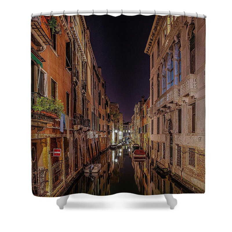 Italy Shower Curtain featuring the photograph Calm Venetian Nights by David Downs