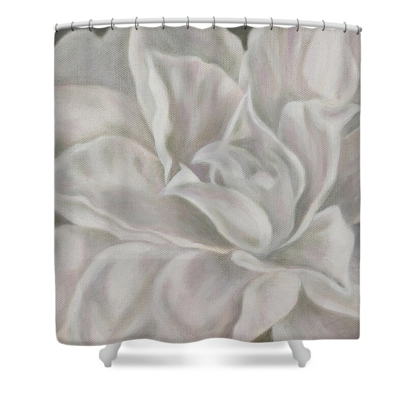 Art Shower Curtain featuring the painting Camellia by Tammy Pool