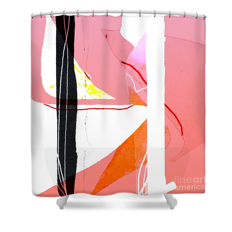 Contemporary Art Shower Curtain featuring the digital art Can you ask about my art practice, too? by Jeremiah Ray