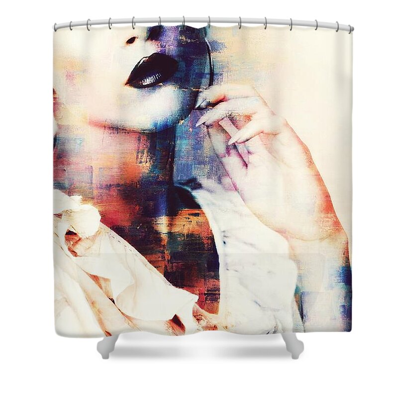 Women Shower Curtain featuring the digital art Can You Imagine by Paul Lovering