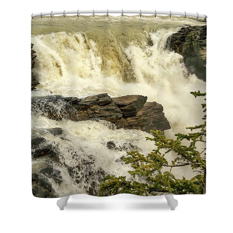 3x2 Shower Curtain featuring the photograph Canadian Rapids, Canada by Mark Llewellyn