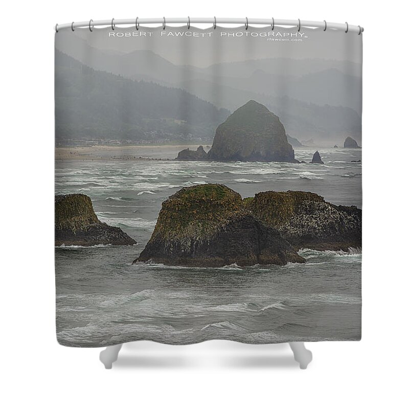 Oregon Shower Curtain featuring the photograph Cannon beach 6 by Robert Fawcett