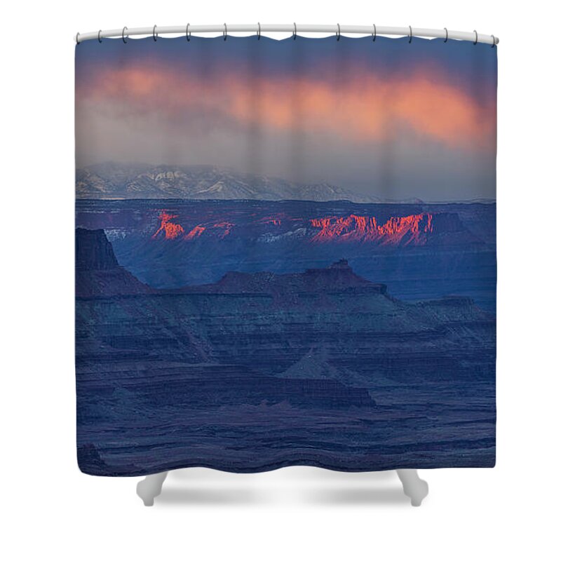 Landscape Shower Curtain featuring the photograph Canyonlands Storm by Seth Betterly