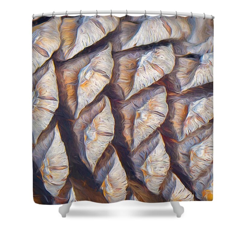 Imaginary Lands Shower Curtain featuring the digital art Canyons Of The Blackjack Pine by Becky Titus