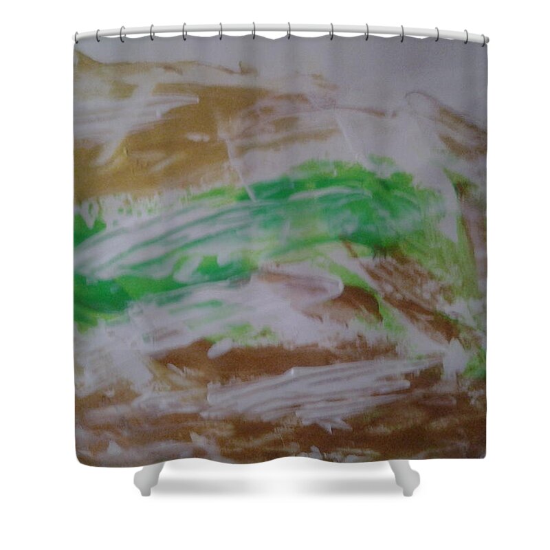  Shower Curtain featuring the painting Caos43 by Giuseppe Monti