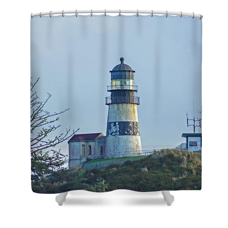 Lighthouse Shower Curtain featuring the photograph Cape Disappointment Lighthouse by Tikvah's Hope