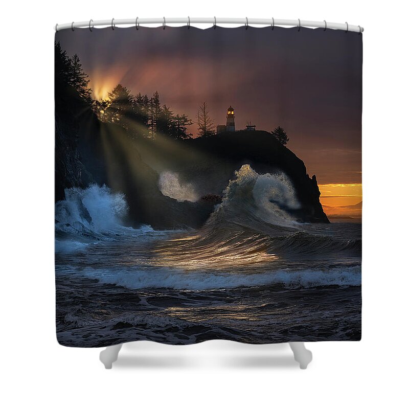 Cape Disappointment Shower Curtain featuring the photograph Cape Not-Disappointing by Michael Ash