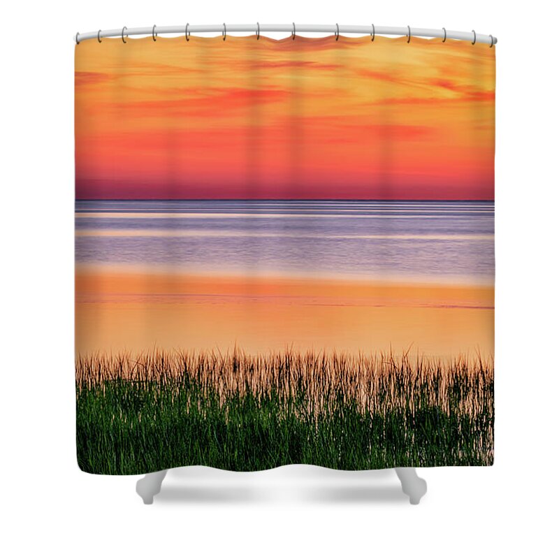 Cape Cod Shower Curtain featuring the photograph Cape Sunset Layers by C Renee Martin