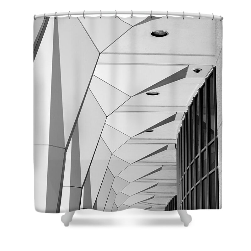 Architectural Shower Curtain featuring the photograph Capitol East End complex, ceiling by Alessandra RC
