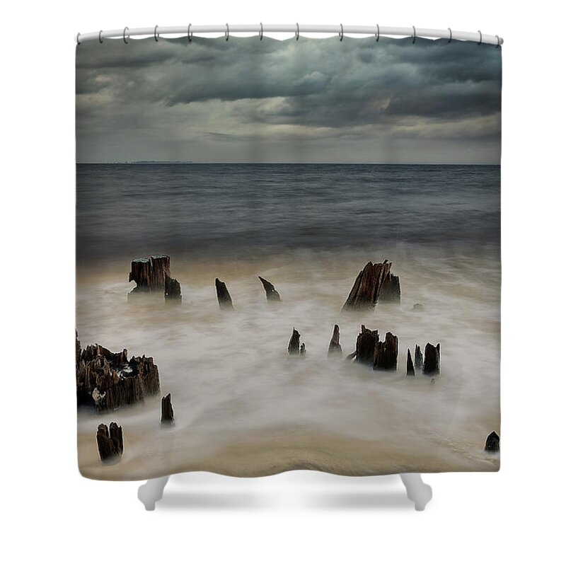 Jon Glaser Shower Curtain featuring the photograph Carabelle Clouds of Florida by Jon Glaser