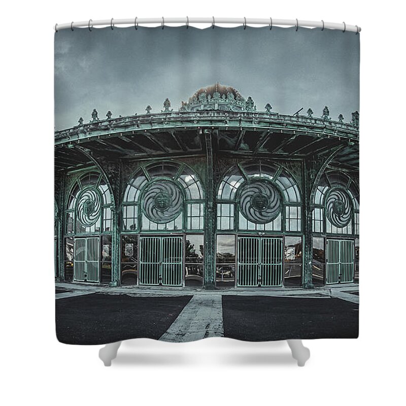 Nj Shore Photography Shower Curtain featuring the photograph Carousel Building - Asbury Park by Steve Stanger