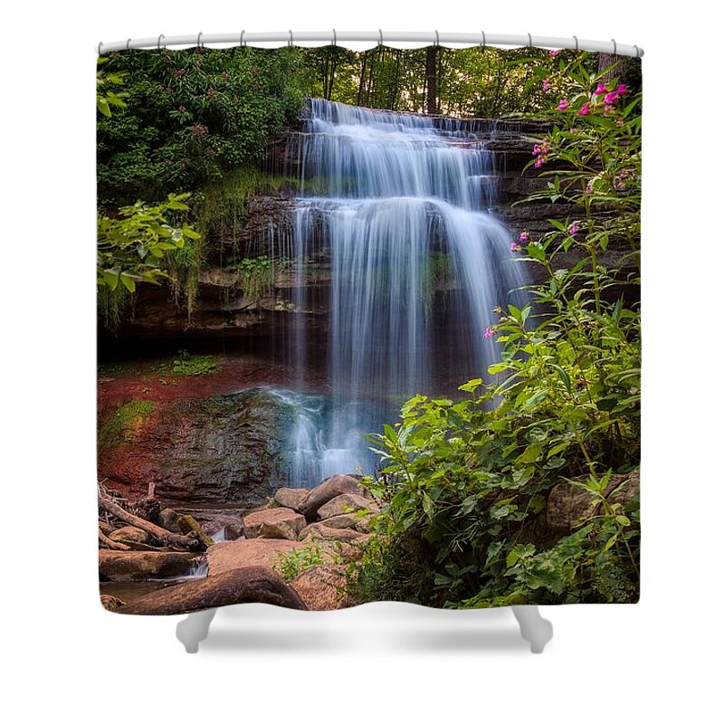 Waterfall Shower Curtain featuring the photograph Cascading Serenity by Joe deSousa
