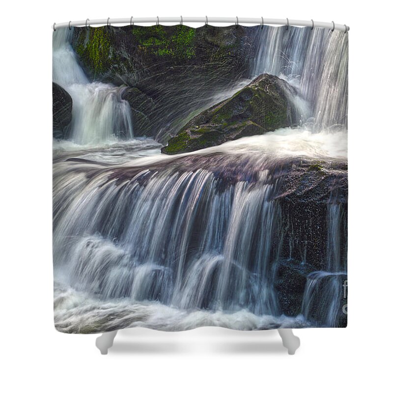 Tremont Shower Curtain featuring the photograph Cascading Waterfalls by Phil Perkins