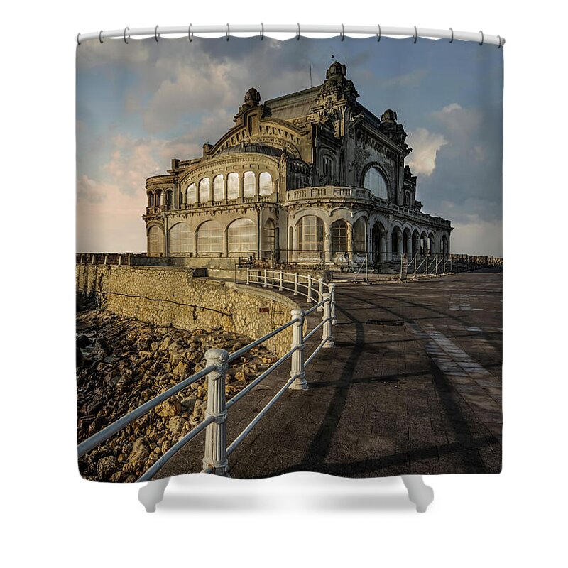 Casino Shower Curtain featuring the photograph Casino in Constanca by Jaroslaw Blaminsky