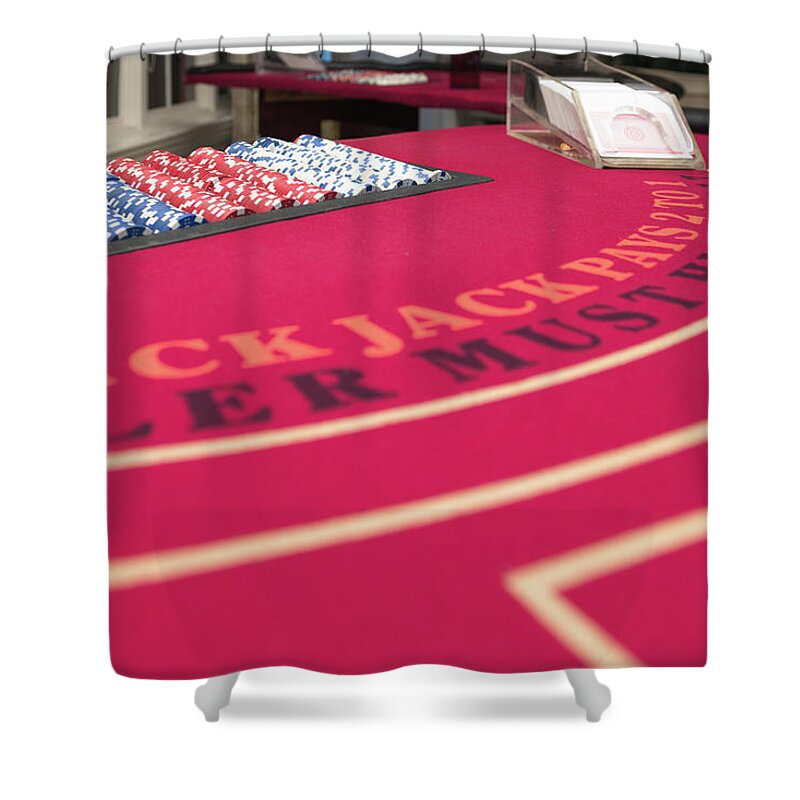 Casino Shower Curtain featuring the photograph Casino Night-2 by John Kirkland