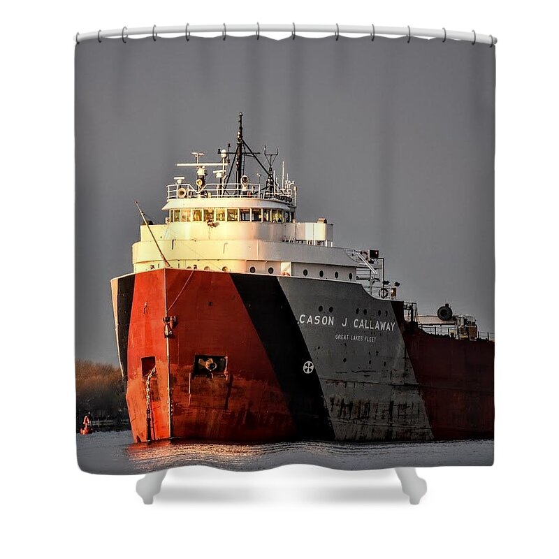 Freighter Shower Curtain featuring the photograph Cason J Calloway by Lori Hannon