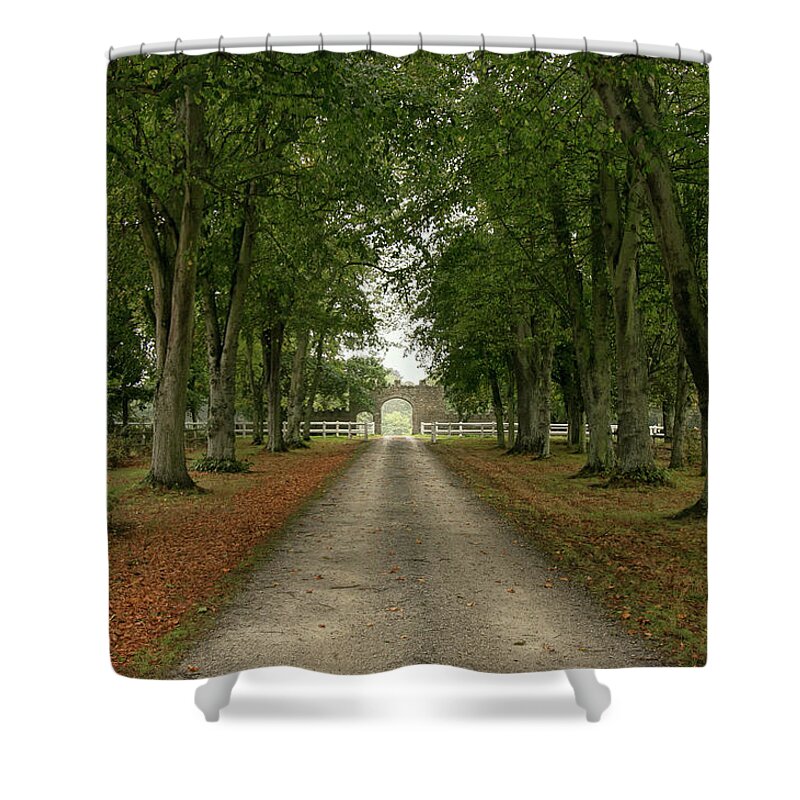 Chateau Shower Curtain featuring the photograph Castle Entrance by Lisa Chorny