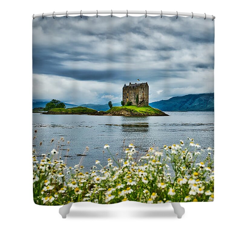 Scotland Shower Curtain featuring the photograph Castle Stalker #2 - Scotland by Stuart Litoff