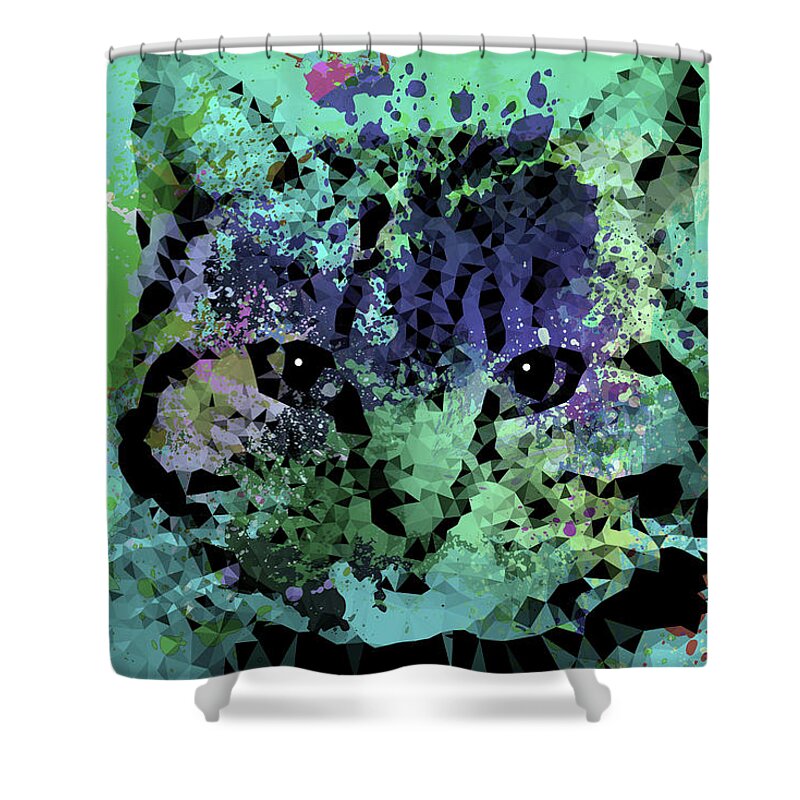 Cat Shower Curtain featuring the digital art Cat 655 by Lucie Dumas