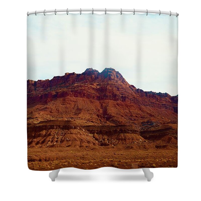 Lees Shower Curtain featuring the photograph Permo-Triassic unconformity -Lee's Ferry by Bnte Creations