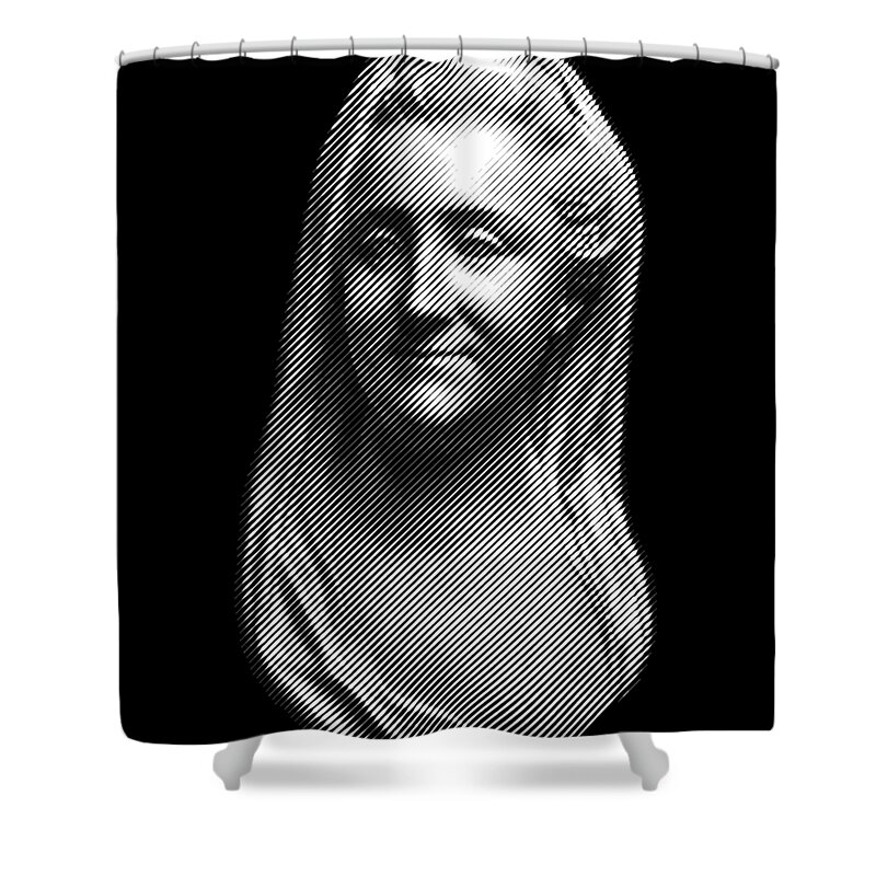Catherine Shower Curtain featuring the digital art Catherine the great, Empress of Russia by Cu Biz