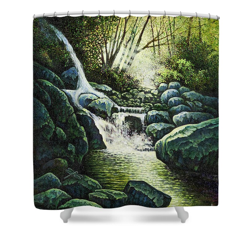 Catskills Shower Curtain featuring the painting Catskills 1 by Michael Frank