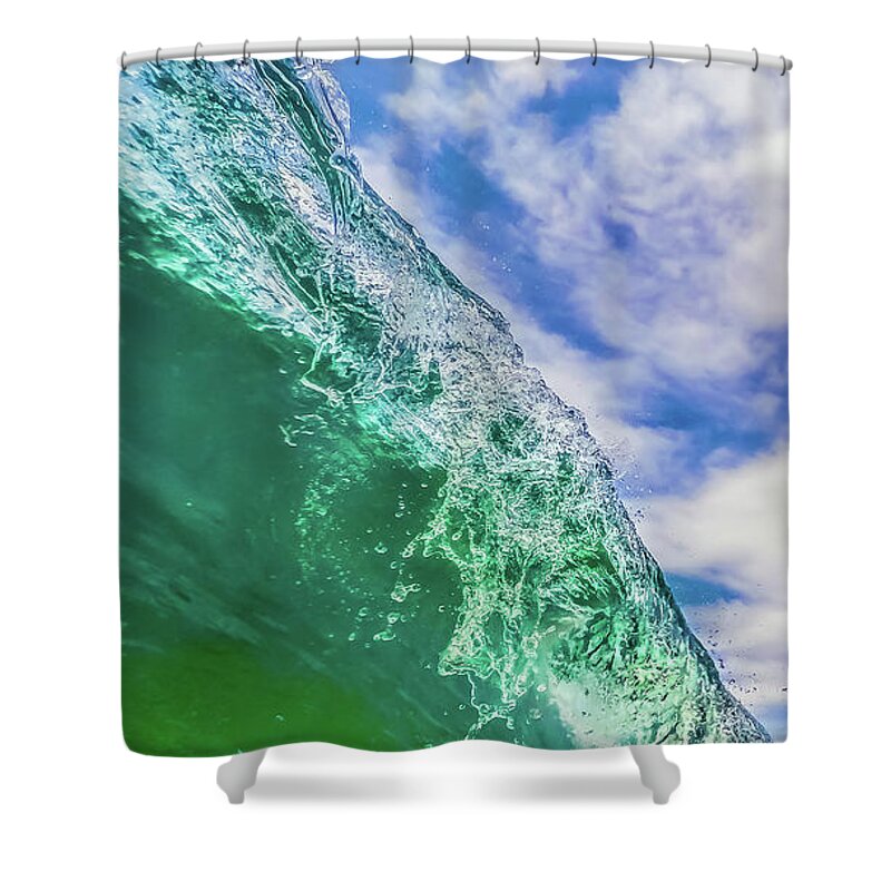 Breaking Wave Shower Curtain featuring the photograph Caught Up In The Curl by Az Jackson
