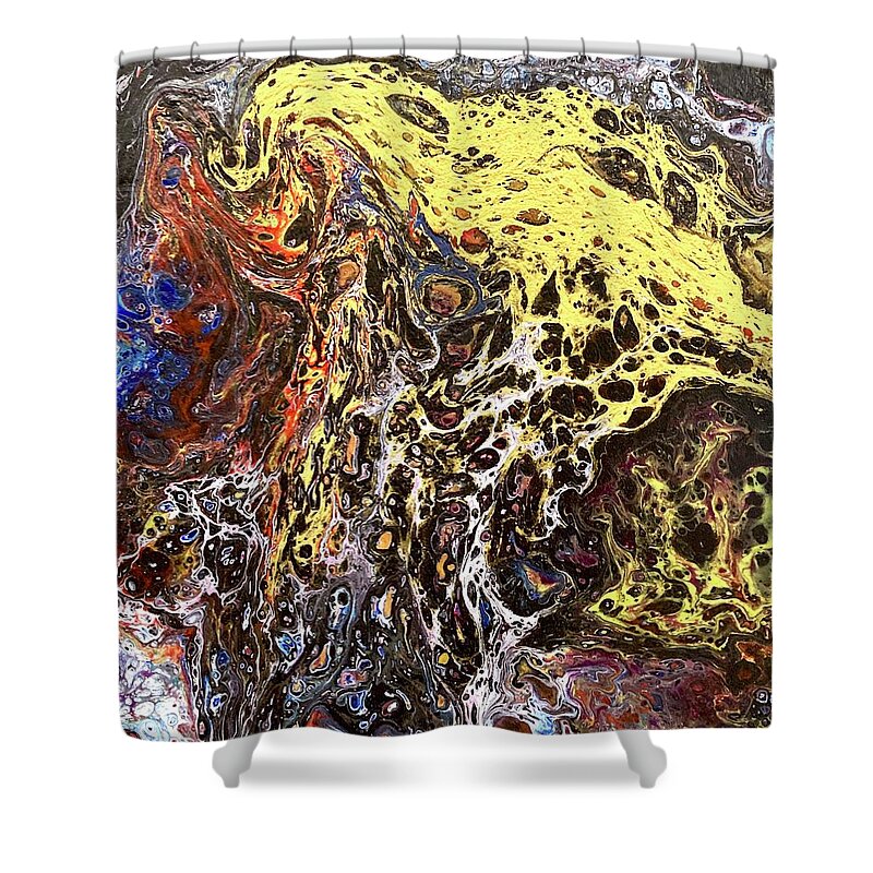 Celestial Shower Curtain featuring the painting Celestial Jellyfish by David Euler