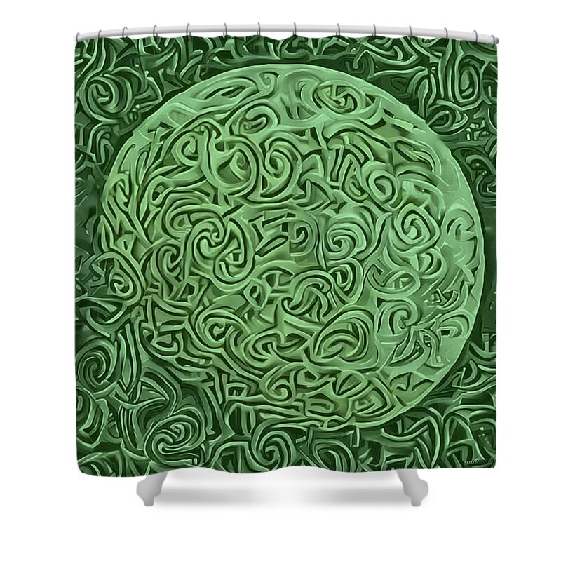 Digital Shower Curtain featuring the digital art Celtic Moon by Cindy's Creative Corner