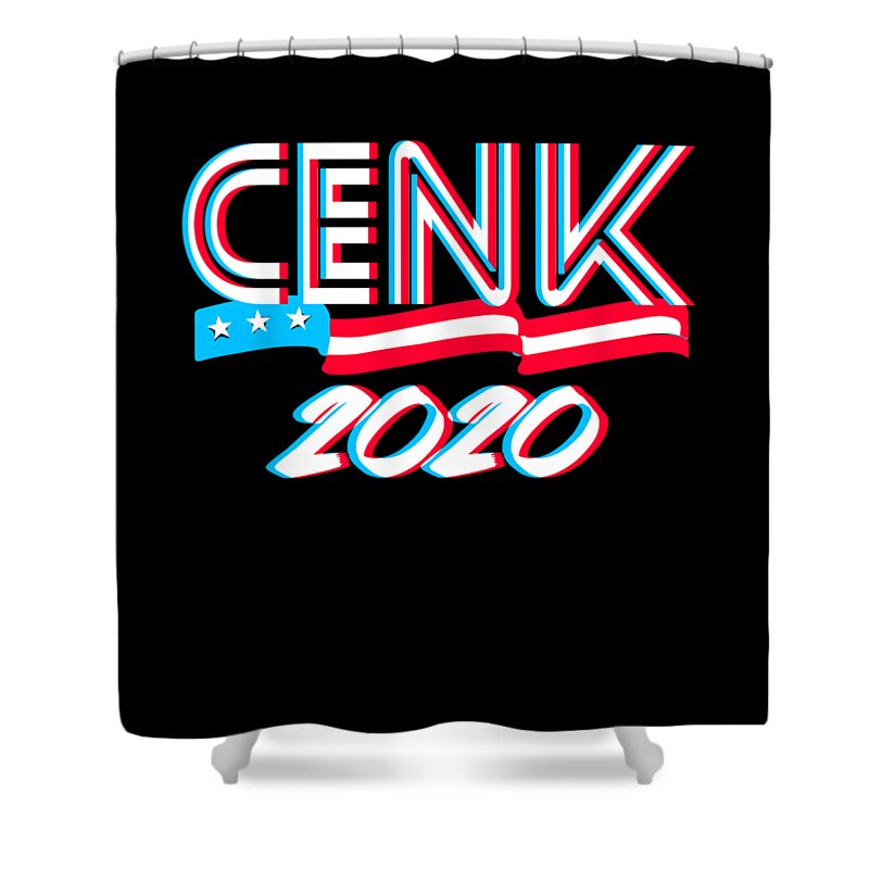 Progressive Shower Curtain featuring the digital art Cenk Uygur For Congress 2020 by Flippin Sweet Gear