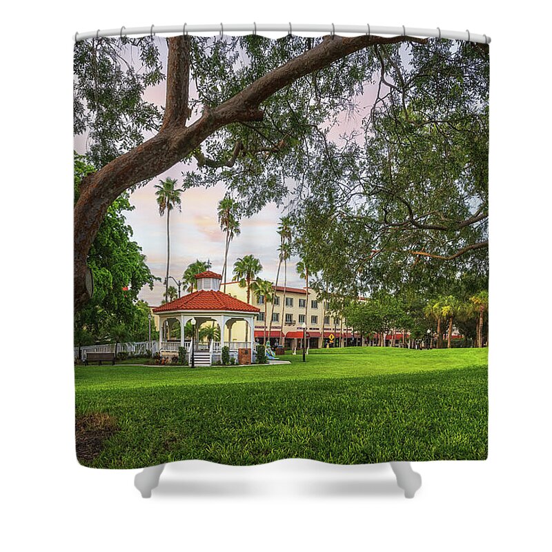Florida Shower Curtain featuring the photograph Centennial Park Venice, Florida by Rudy Wilms