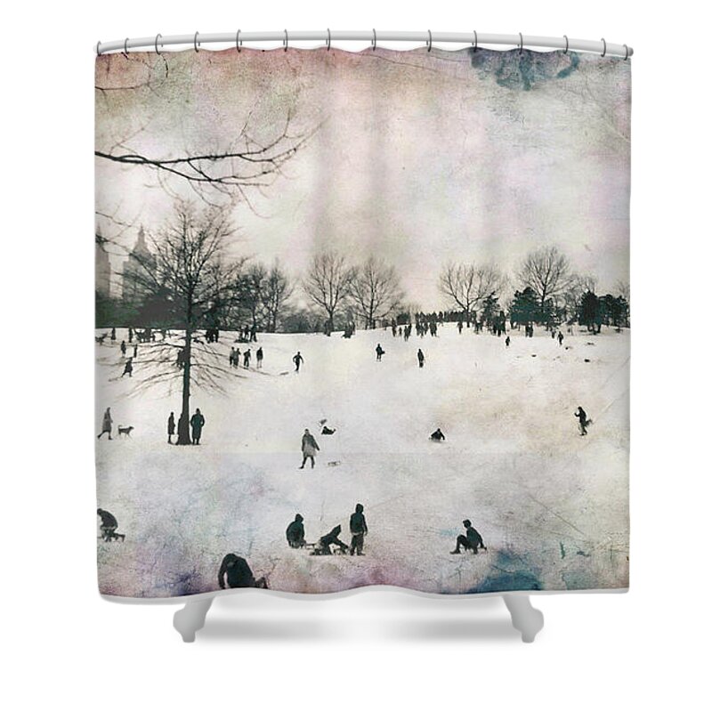 Central Park Shower Curtain featuring the photograph Central Park Winter /47 by Russel Considine