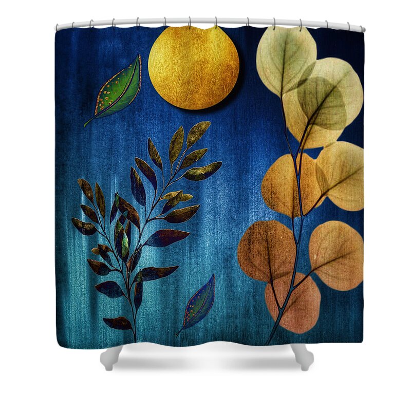 Abstract Art Shower Curtain featuring the mixed media Change by Canessa Thomas