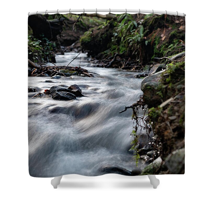 Brook Shower Curtain featuring the photograph Change in the air by Gavin Lewis