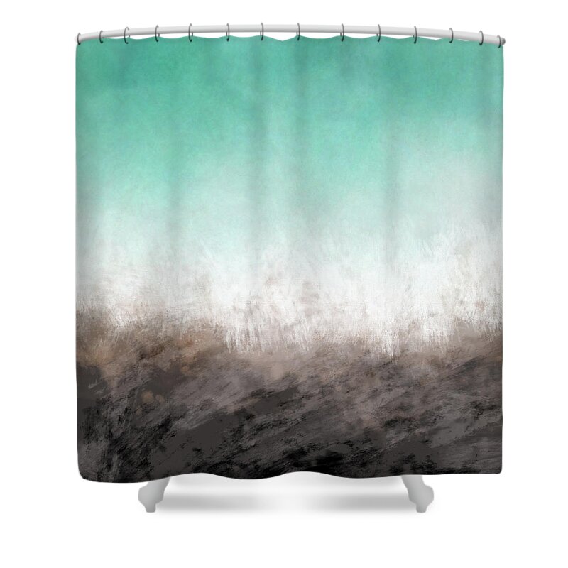 Ocean Shower Curtain featuring the digital art Change of views by Amber Lasche