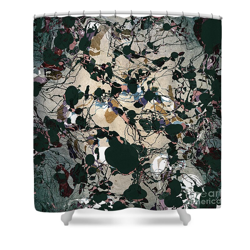 Abstract Shower Curtain featuring the digital art Chaos by Phil Perkins