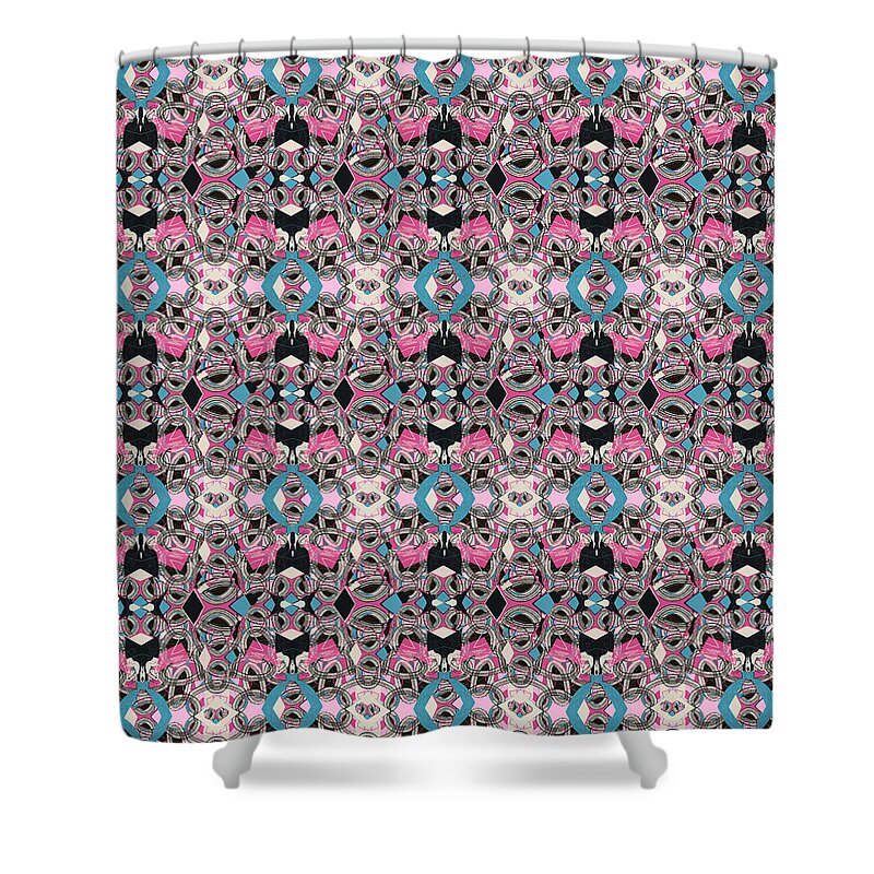 Abstract Shower Curtain featuring the digital art Chaos Thought Pattern by Jennifer Lommers